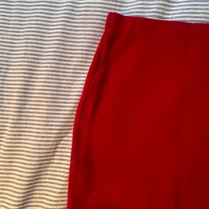 ZARA WOOL XS RED SKIRT